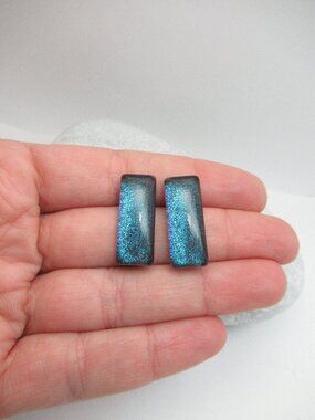 Handmade cab post earrings